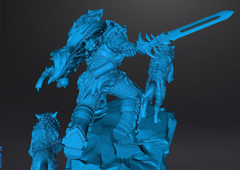 VIKING SON MINIATURE MODEL FIGURE FOR SCIFI GAMES RPG WARGAMES 3D print model_15