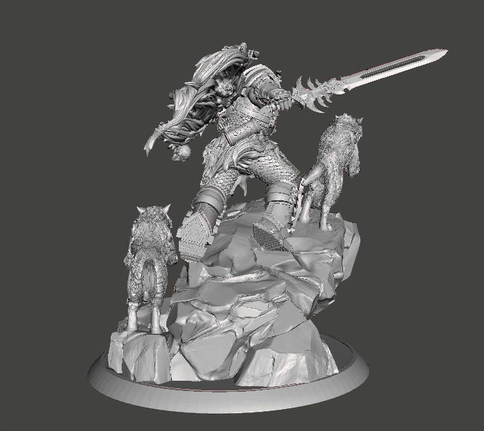 VIKING SON MINIATURE MODEL FIGURE FOR SCIFI GAMES RPG WARGAMES 3D print model_7
