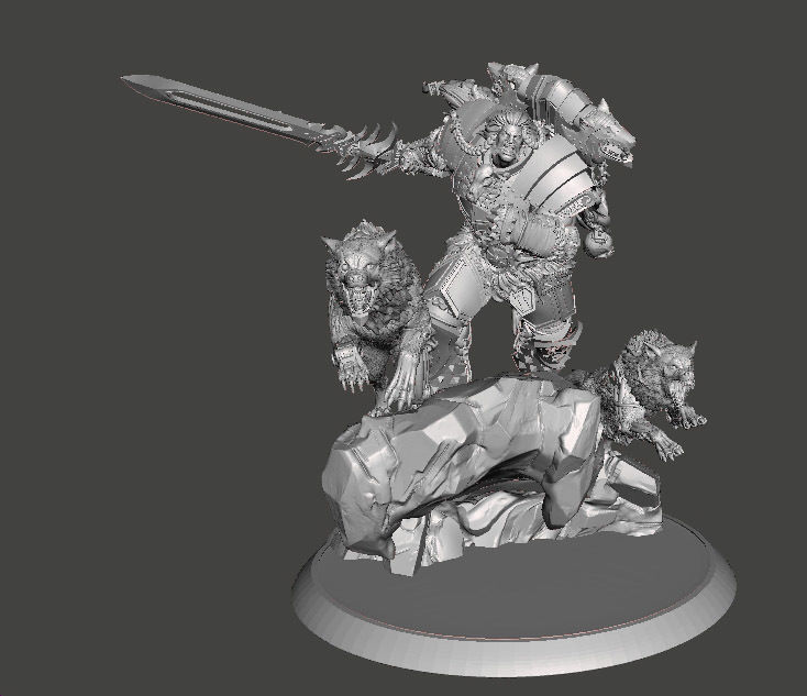 VIKING SON MINIATURE MODEL FIGURE FOR SCIFI GAMES RPG WARGAMES 3D print model_2
