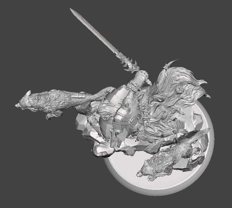 VIKING SON MINIATURE MODEL FIGURE FOR SCIFI GAMES RPG WARGAMES 3D print model_10