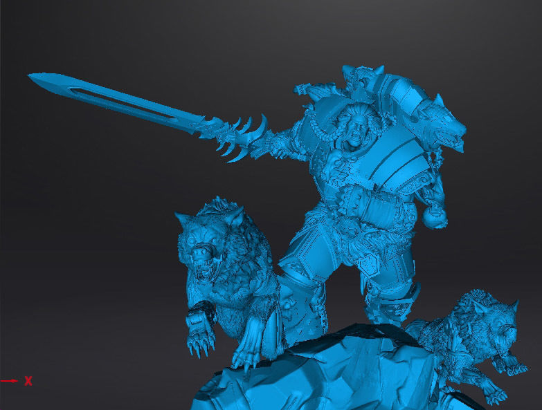 VIKING SON MINIATURE MODEL FIGURE FOR SCIFI GAMES RPG WARGAMES 3D print model_12