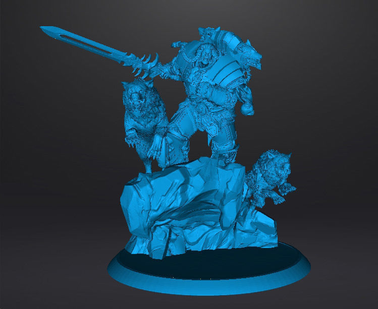 VIKING SON MINIATURE MODEL FIGURE FOR SCIFI GAMES RPG WARGAMES 3D print model_11