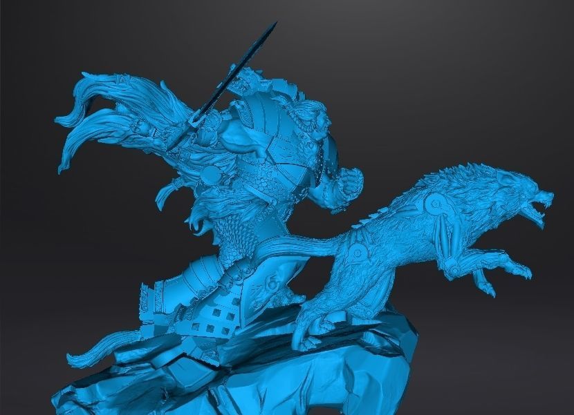 VIKING SON MINIATURE MODEL FIGURE FOR SCIFI GAMES RPG WARGAMES 3D print model_14