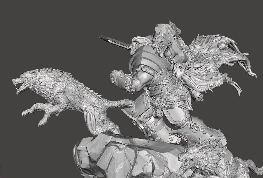 VIKING SON MINIATURE MODEL FIGURE FOR SCIFI GAMES RPG WARGAMES 3D print model_5