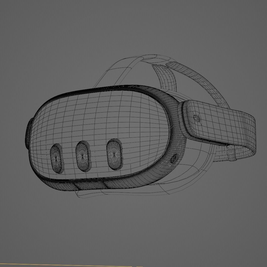 Oculus Meta Ques 3 3D model_4