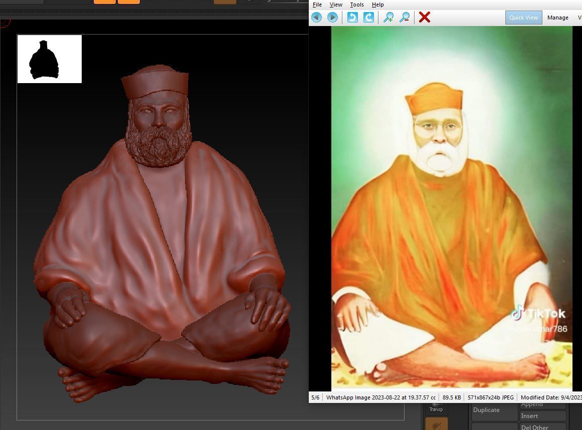 Old man or Sahi baba 3D print model_9