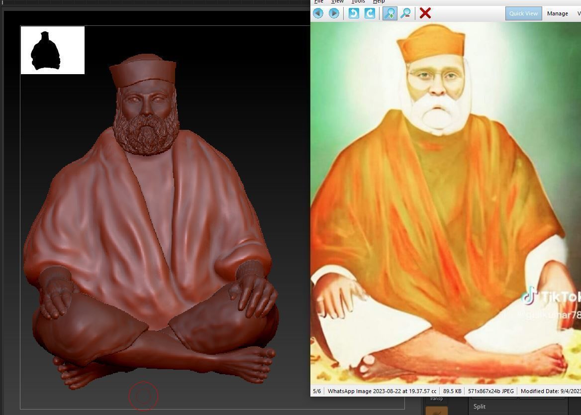 Old man or Sahi baba 3D print model_8