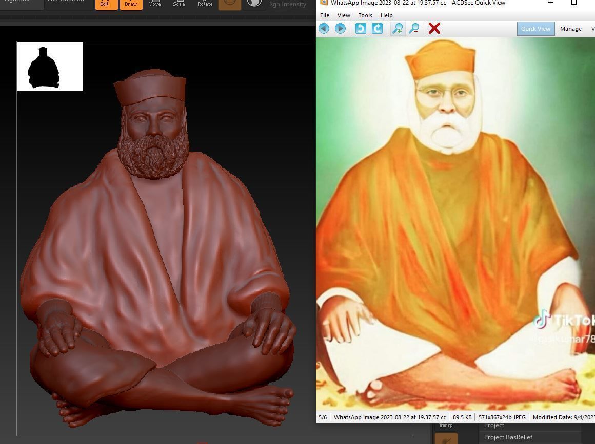 Old man or Sahi baba 3D print model_7