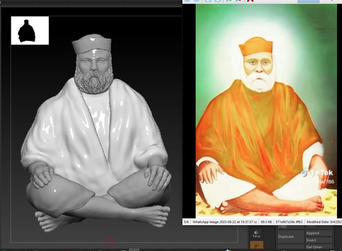 Old man or Sahi baba 3D print model_11
