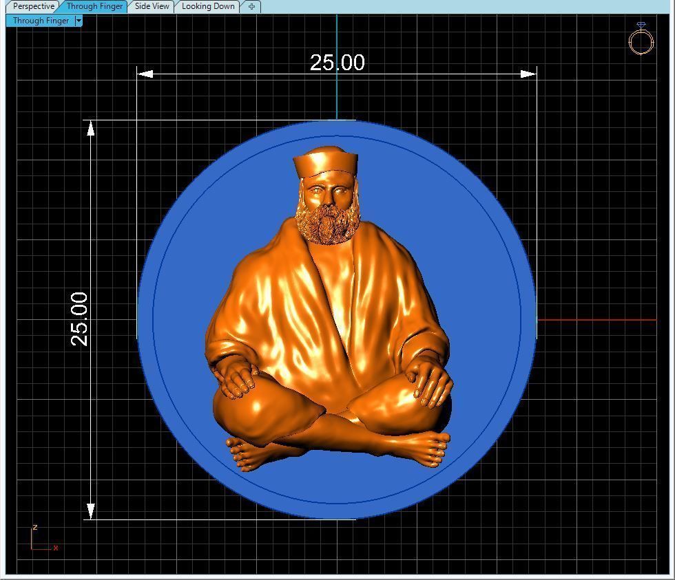 Old man or Sahi baba 3D print model_17