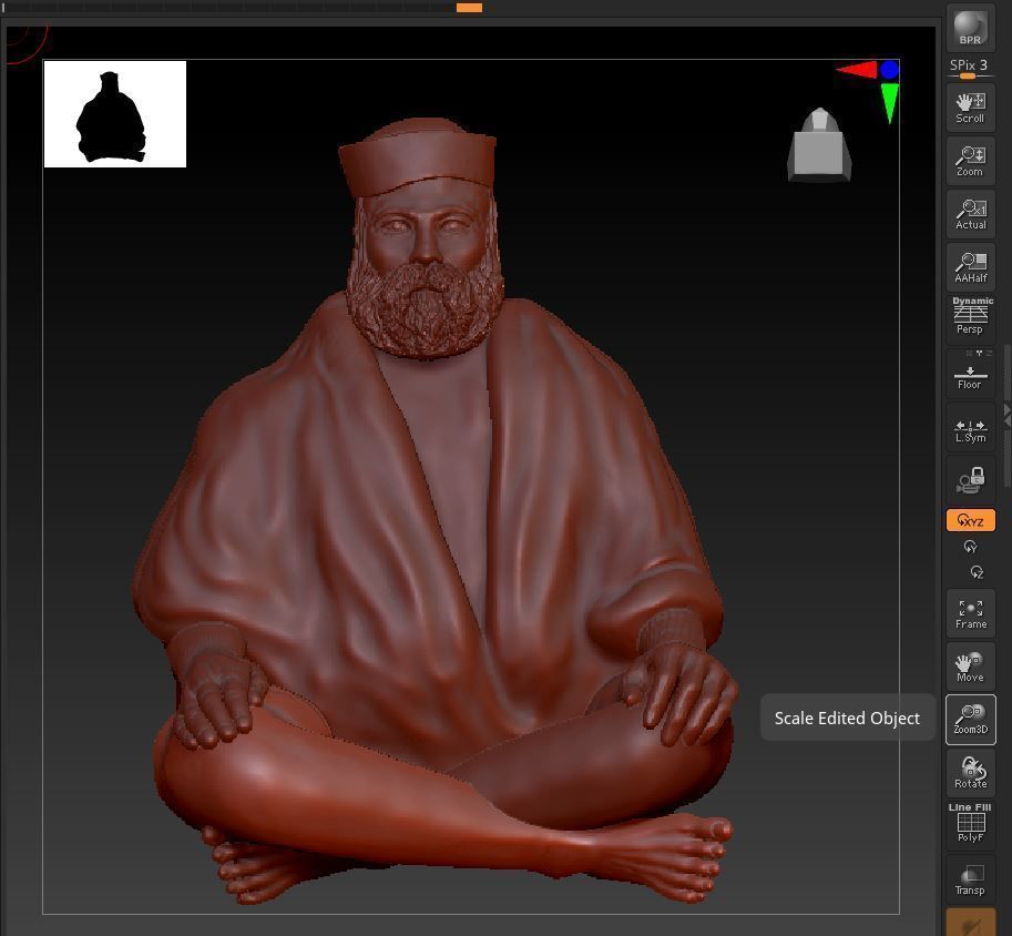 Old man or Sahi baba 3D print model_6