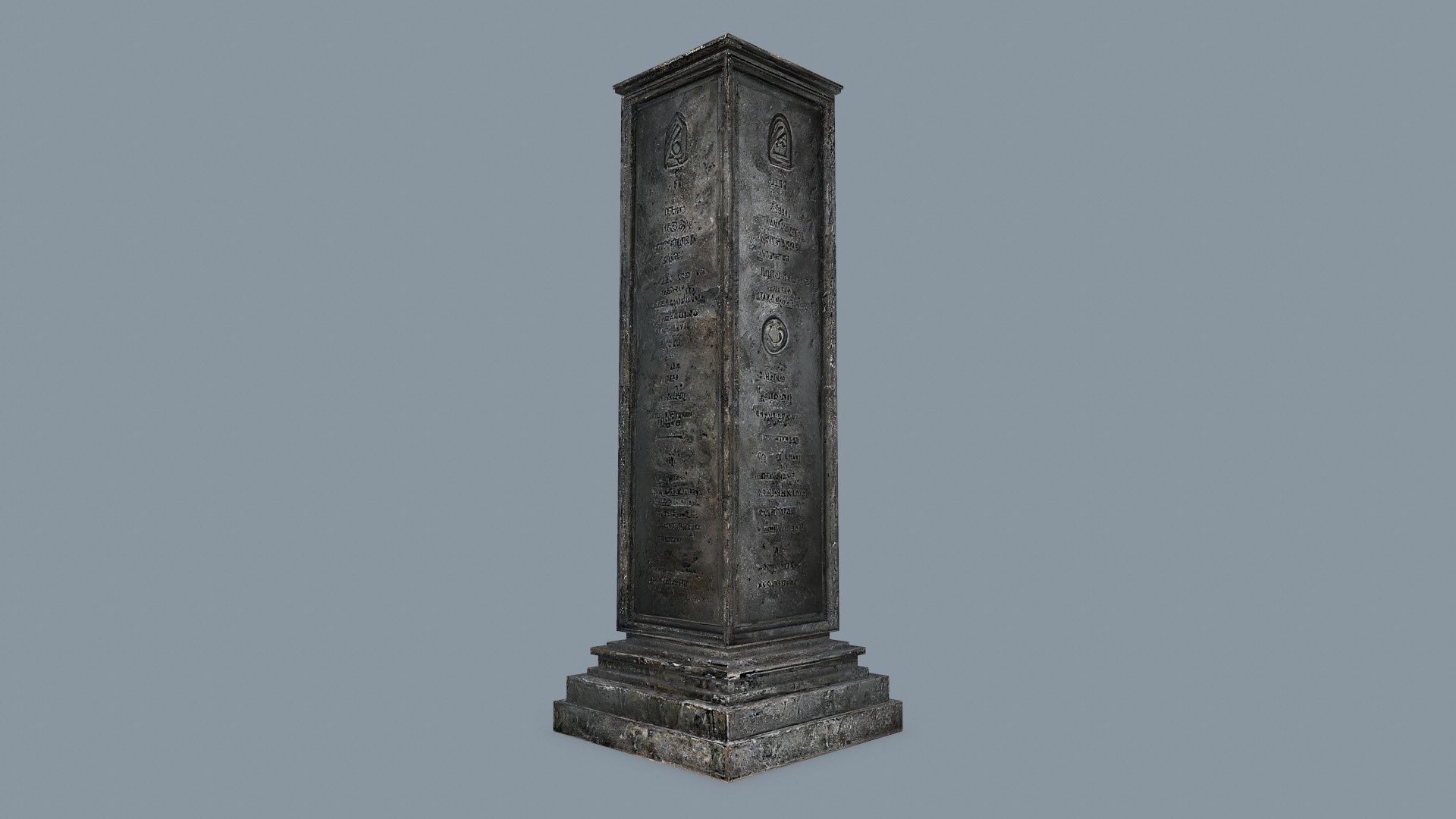 Rock  Gate Low-poly 3D model_8