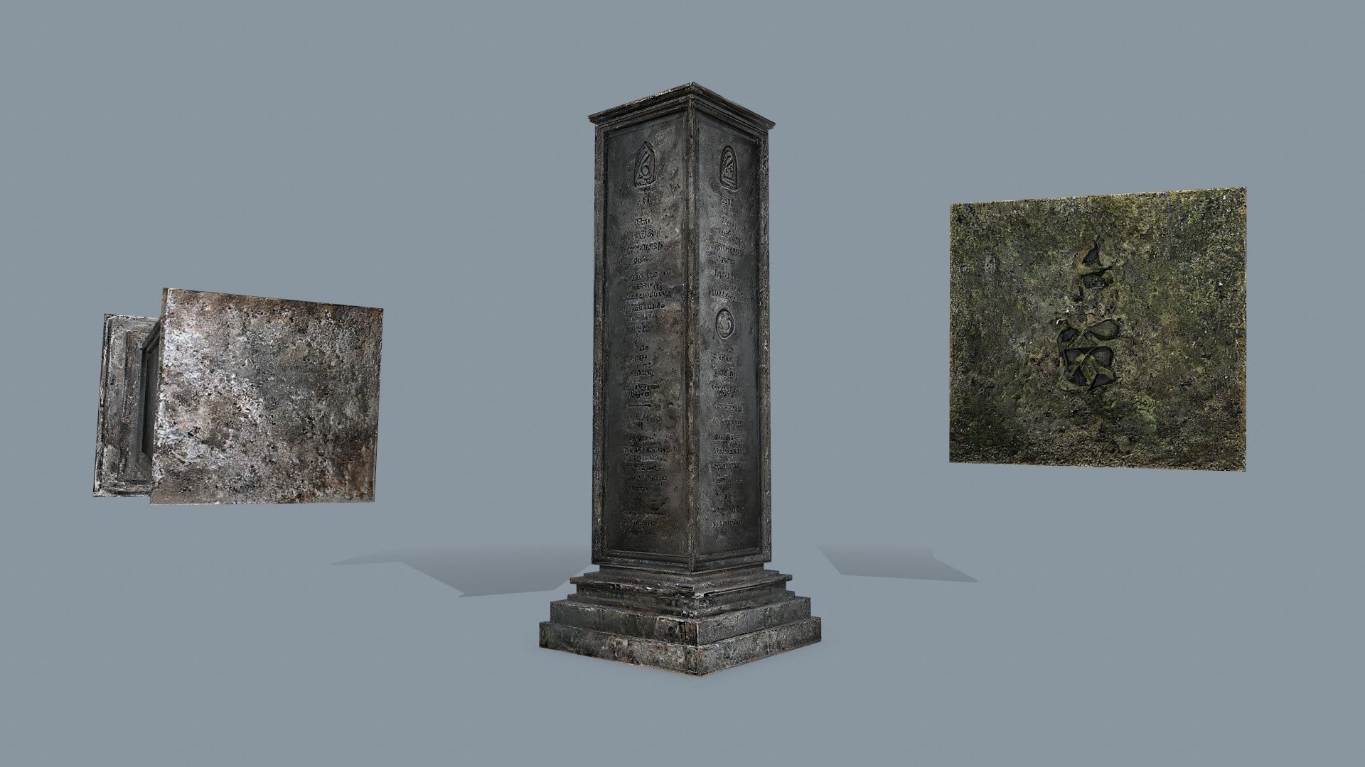 Rock  Gate Low-poly 3D model_10