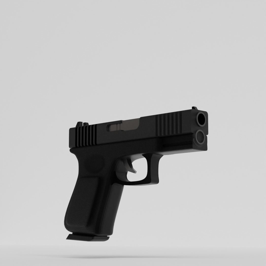 Low Poly Glock 18 Low-poly 3D model_1