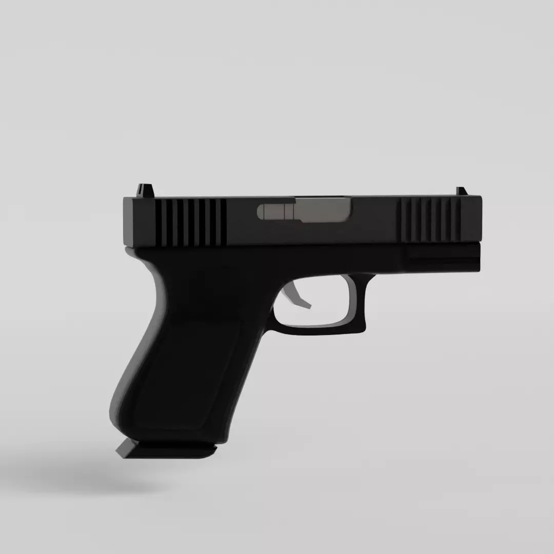 Low Poly Glock 18 Low-poly 3D model_0
