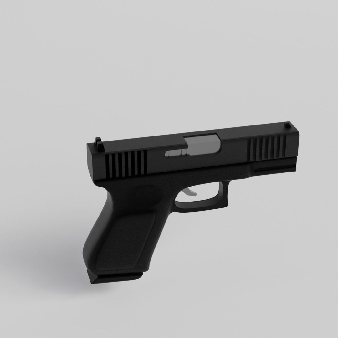 Low Poly Glock 18 Low-poly 3D model_3