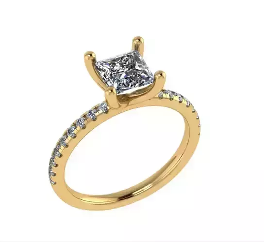 Princess solitaire Diamond ring