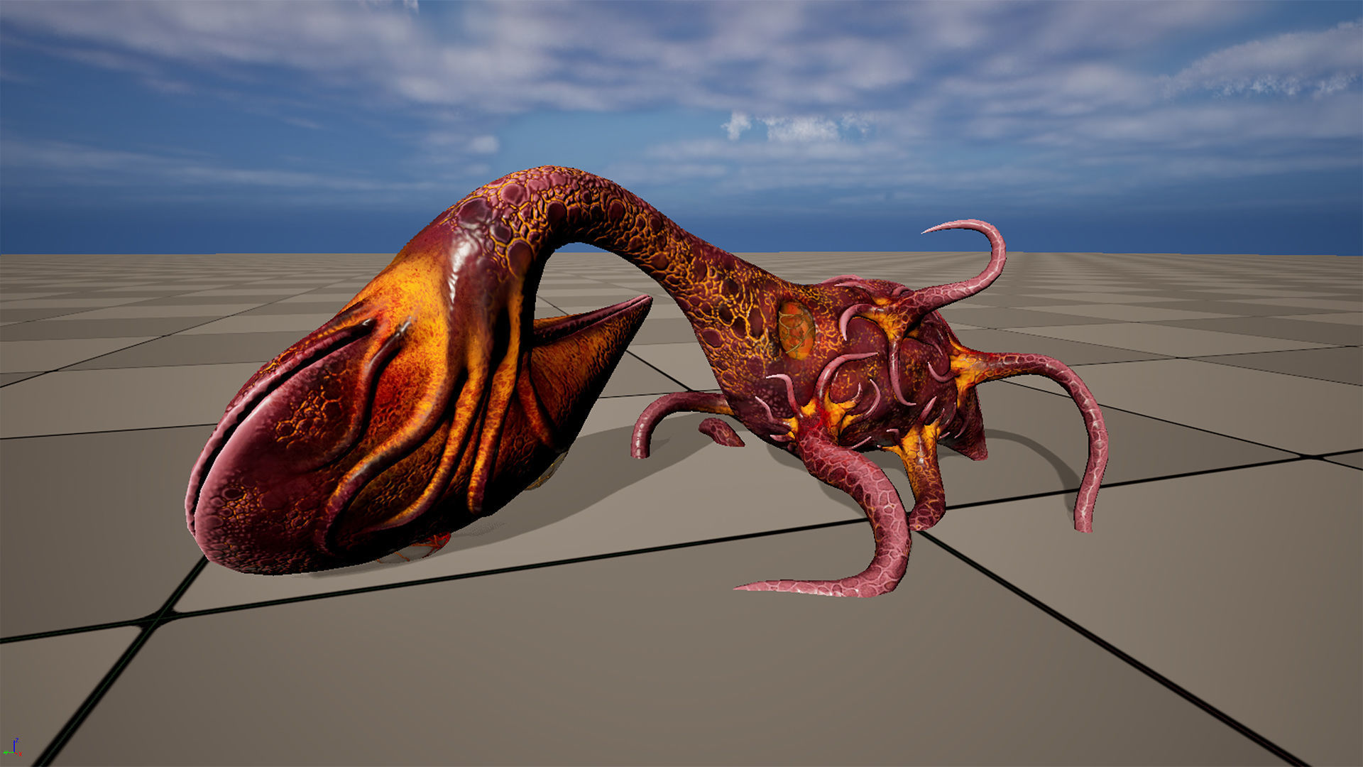 Alien flora plant 39 Low-poly 3D model_16