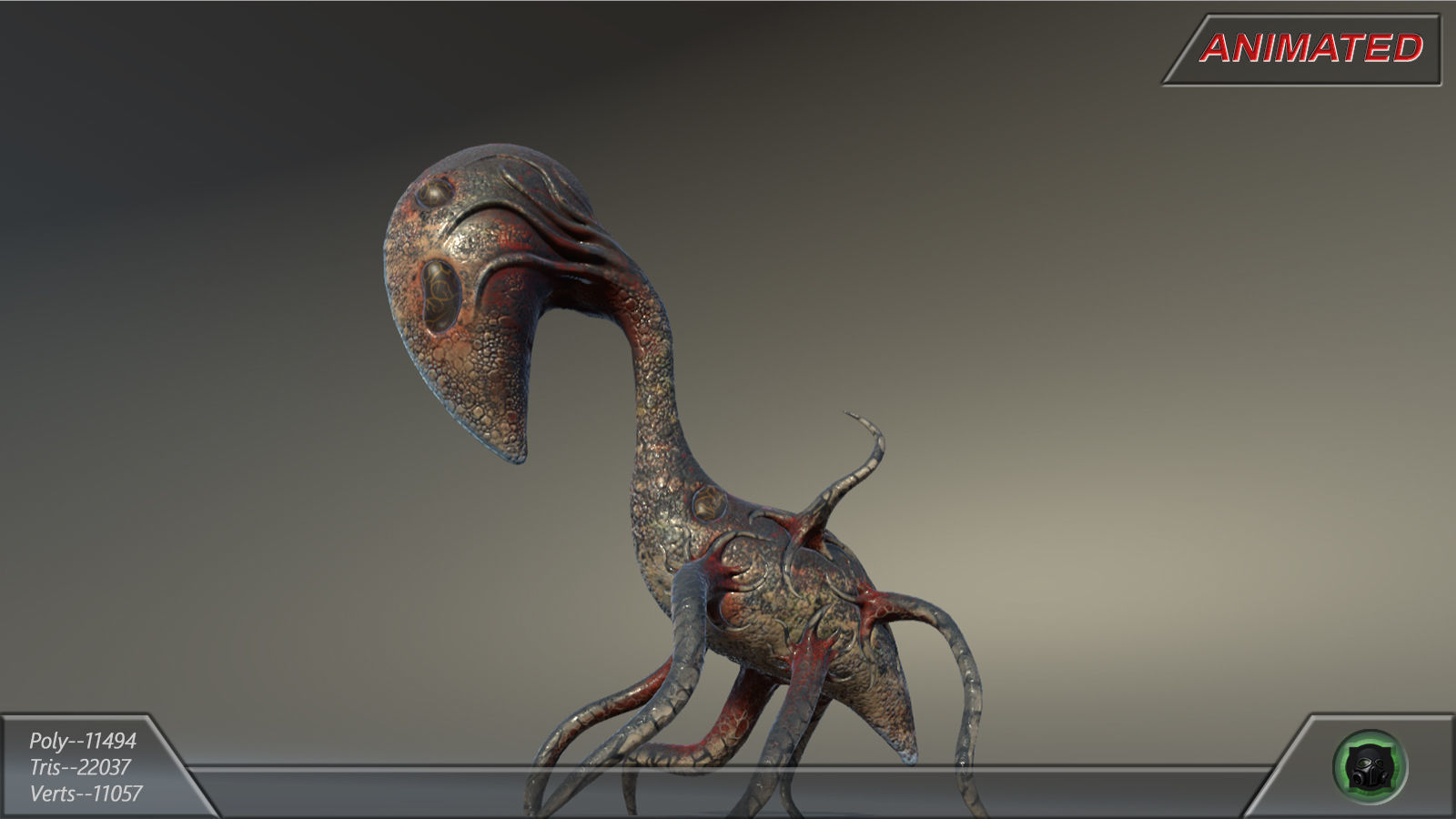 Alien flora plant 39 Low-poly 3D model_20