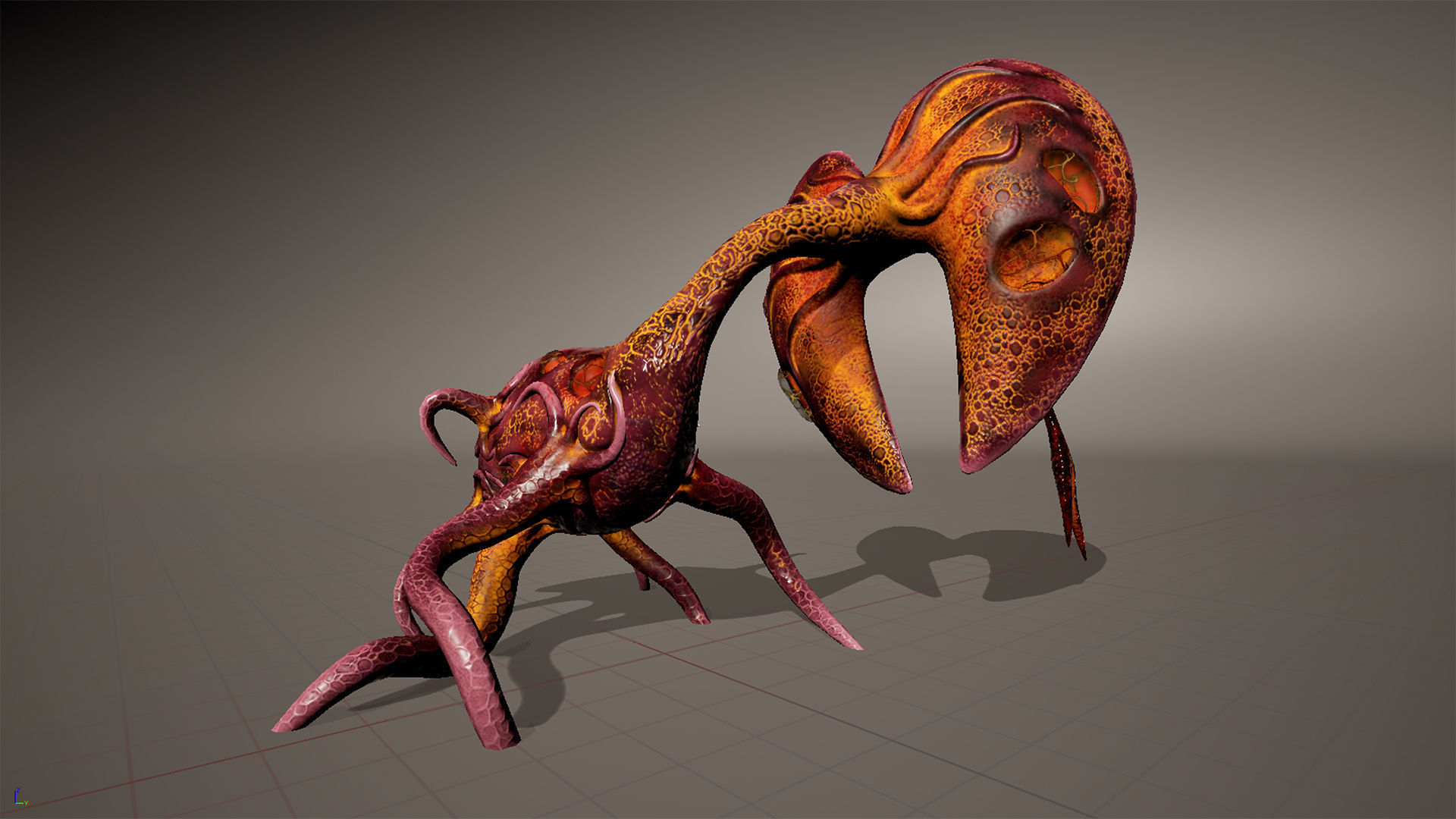 Alien flora plant 39 Low-poly 3D model_5