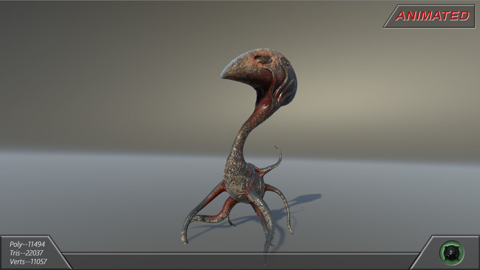 Alien flora plant 39 Low-poly 3D model_12