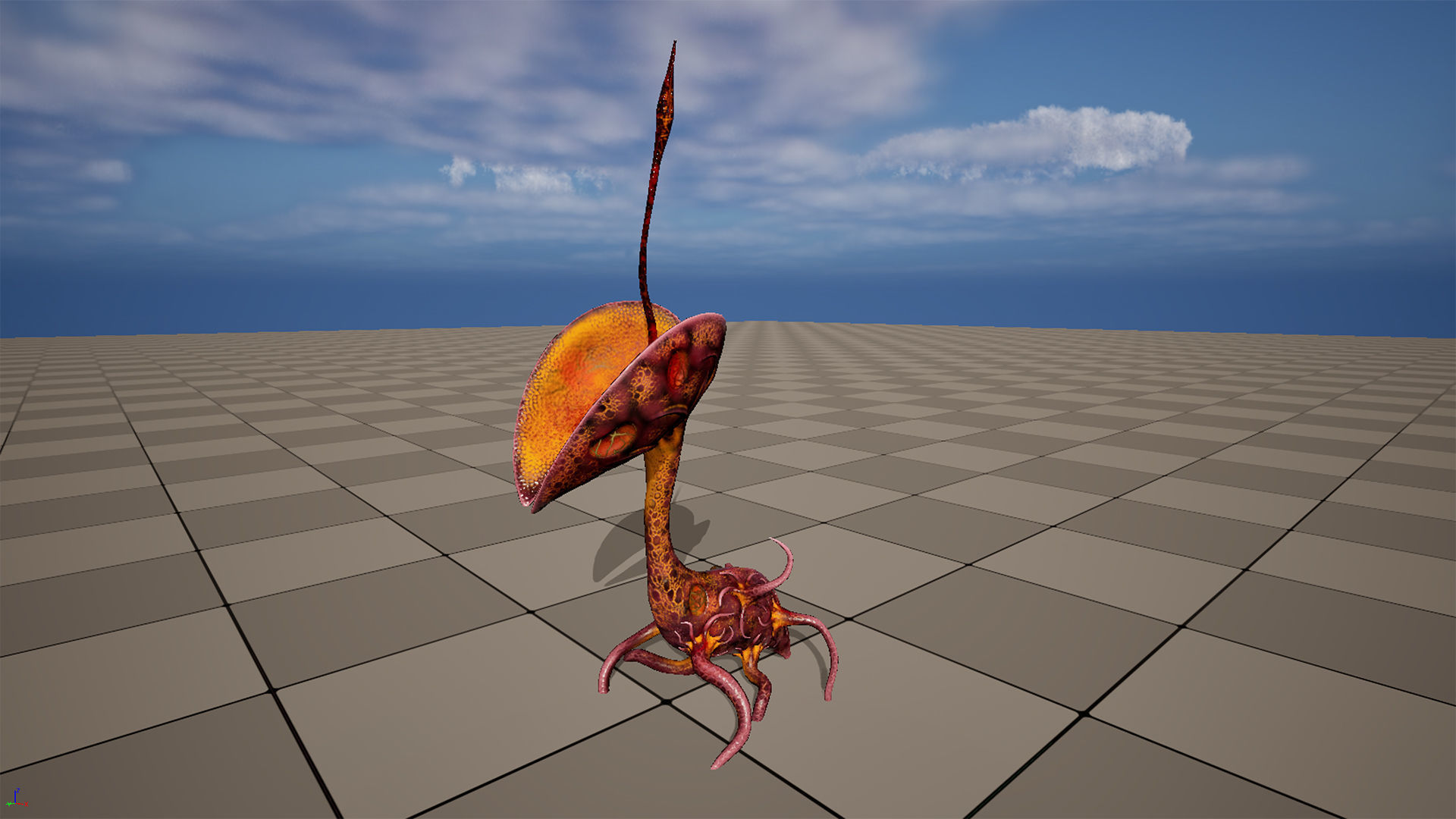 Alien flora plant 39 Low-poly 3D model_19