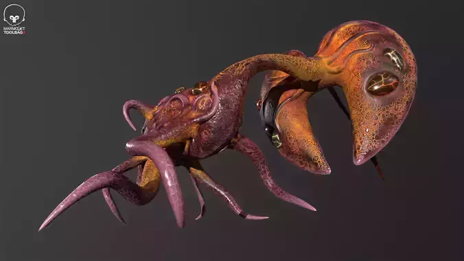  Alien flora plant 39 Low-poly 3D model