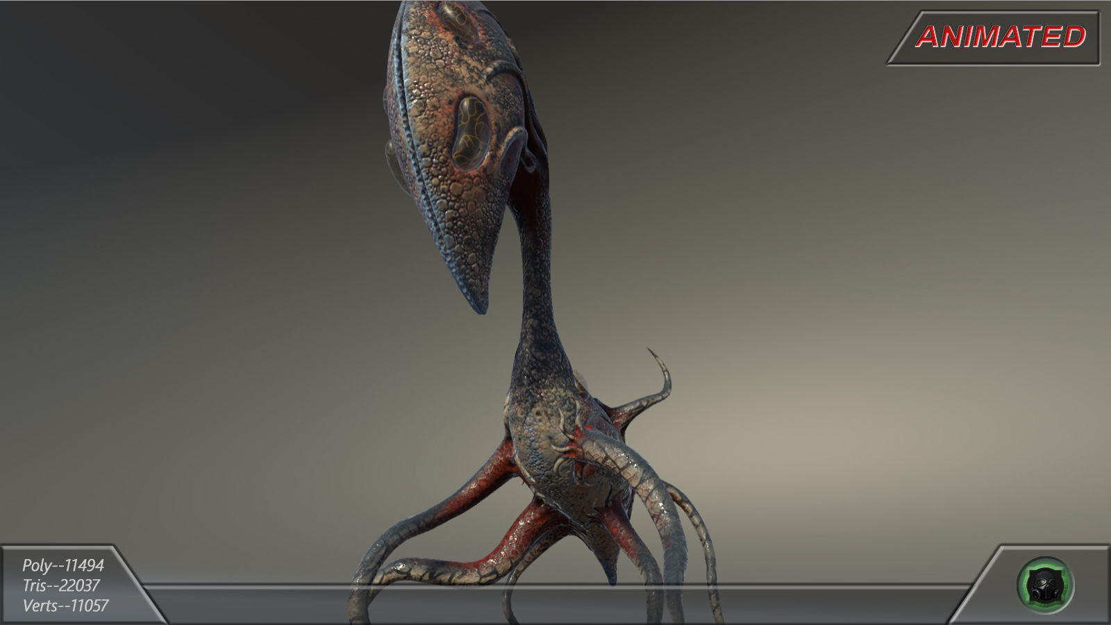 Alien flora plant 39 Low-poly 3D model_18