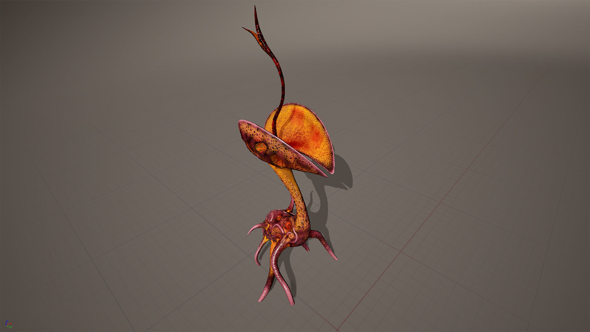 Alien flora plant 39 Low-poly 3D model_11