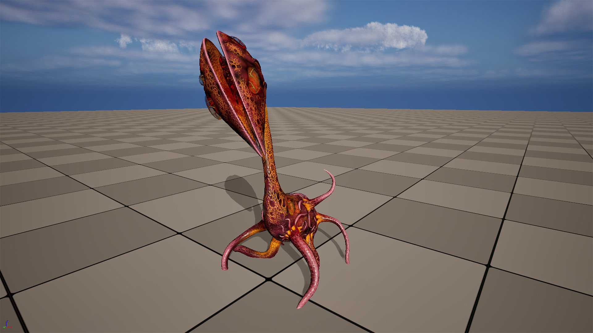 Alien flora plant 39 Low-poly 3D model_17