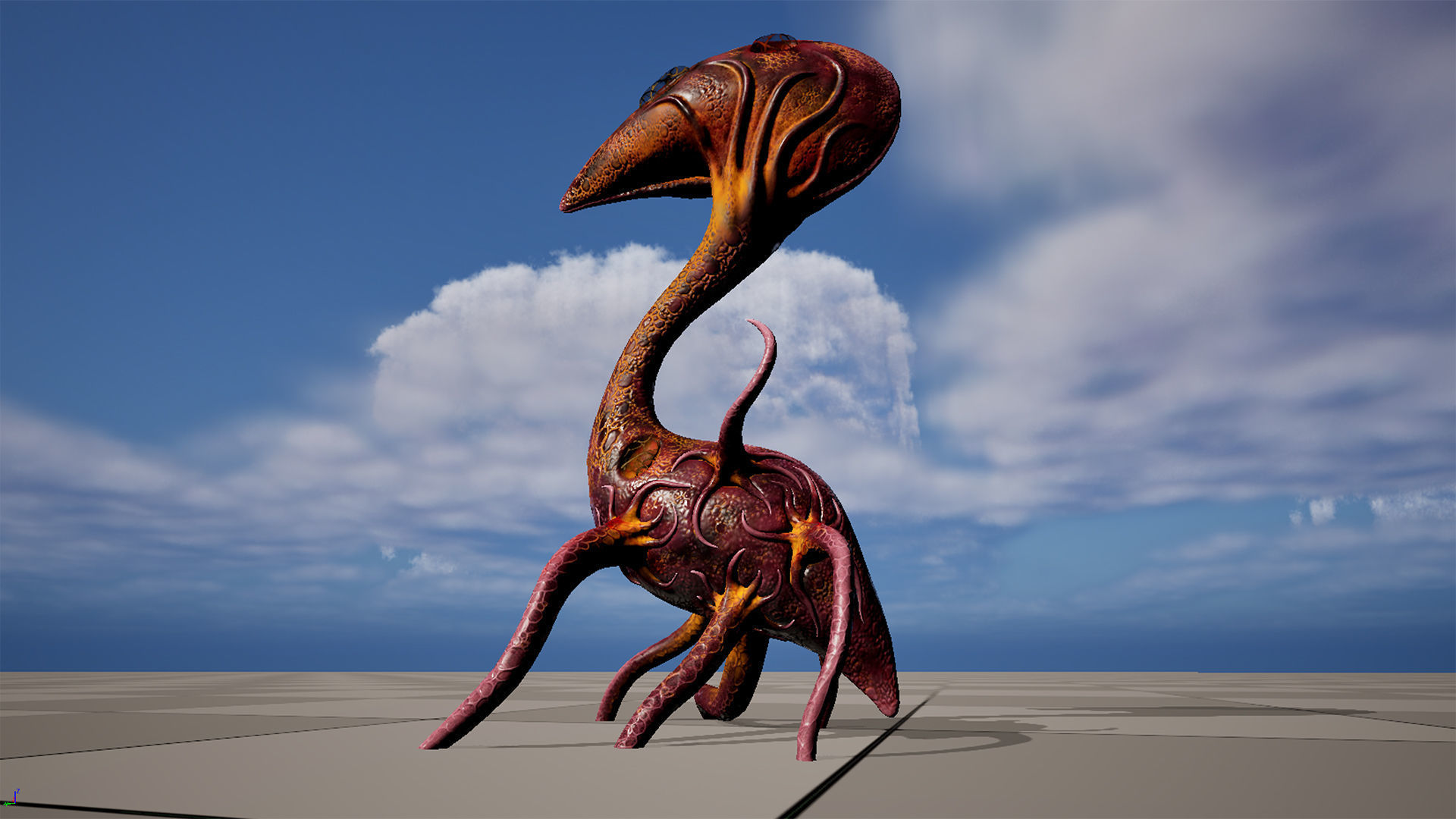 Alien flora plant 39 Low-poly 3D model_14