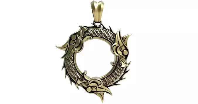 Viking dragon pendant