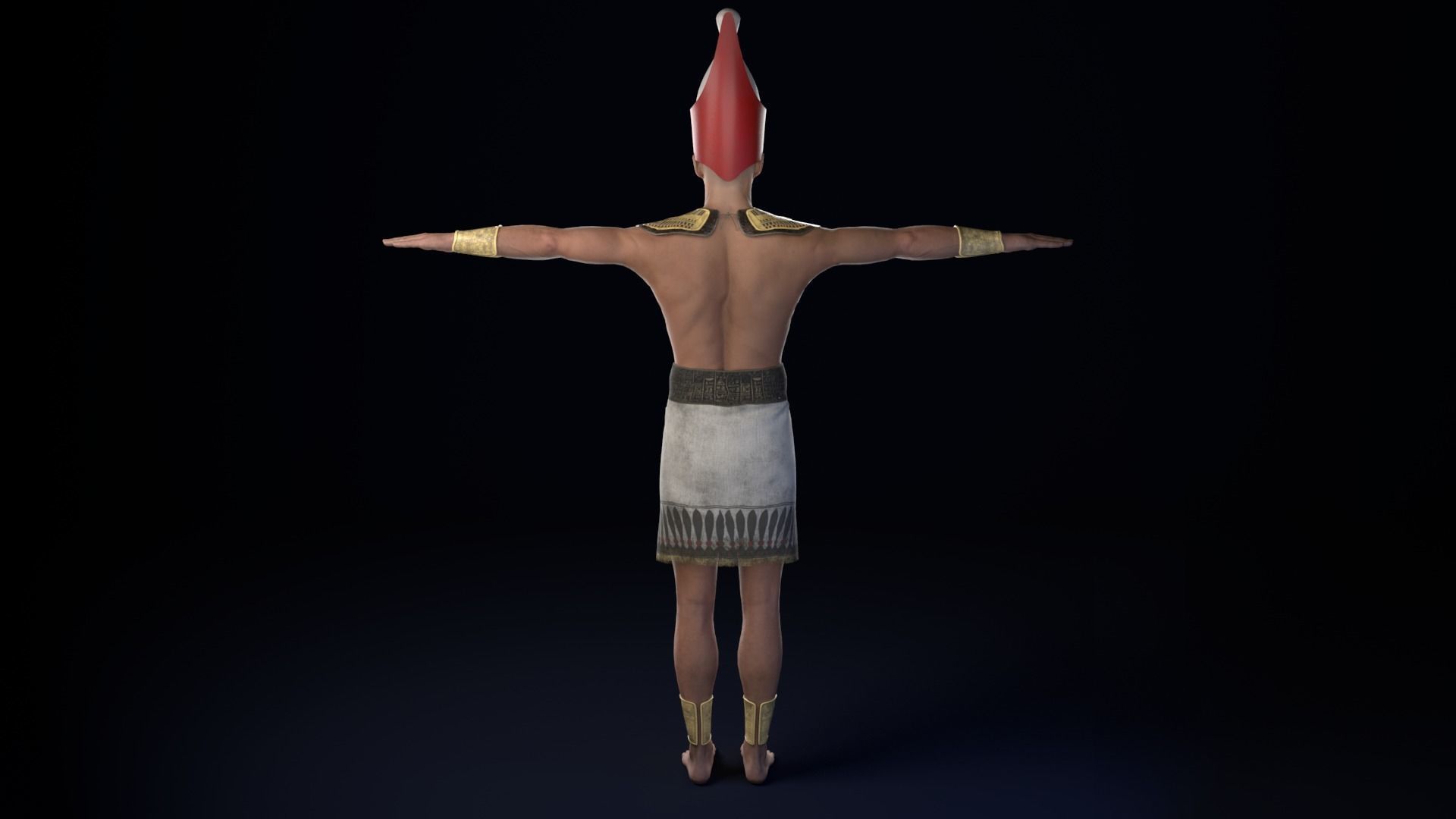 Pharaoh Rigged Low-poly 3D model_4