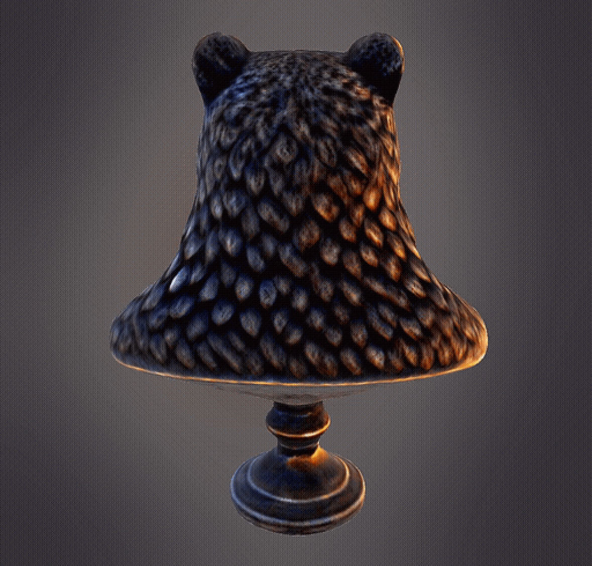 Bear bust 3D print model_2