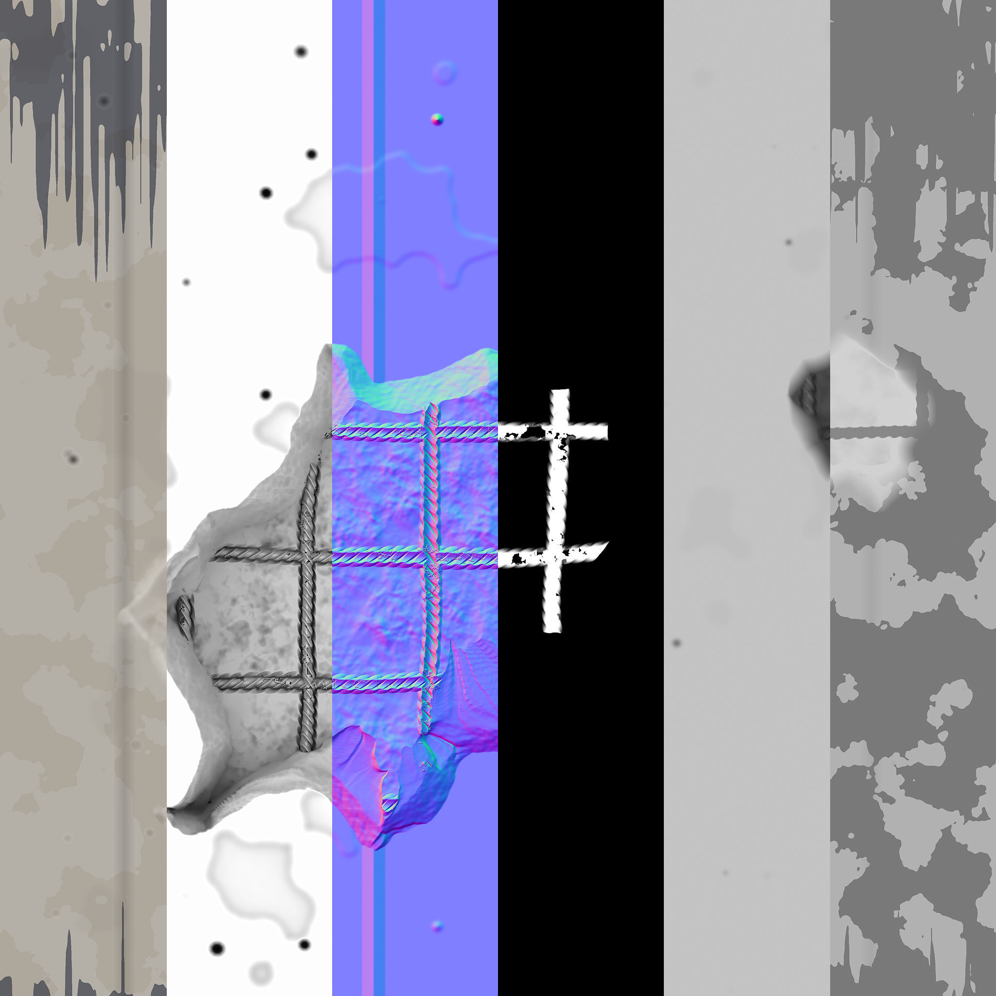 Stylized Concrete Broken Texture_6