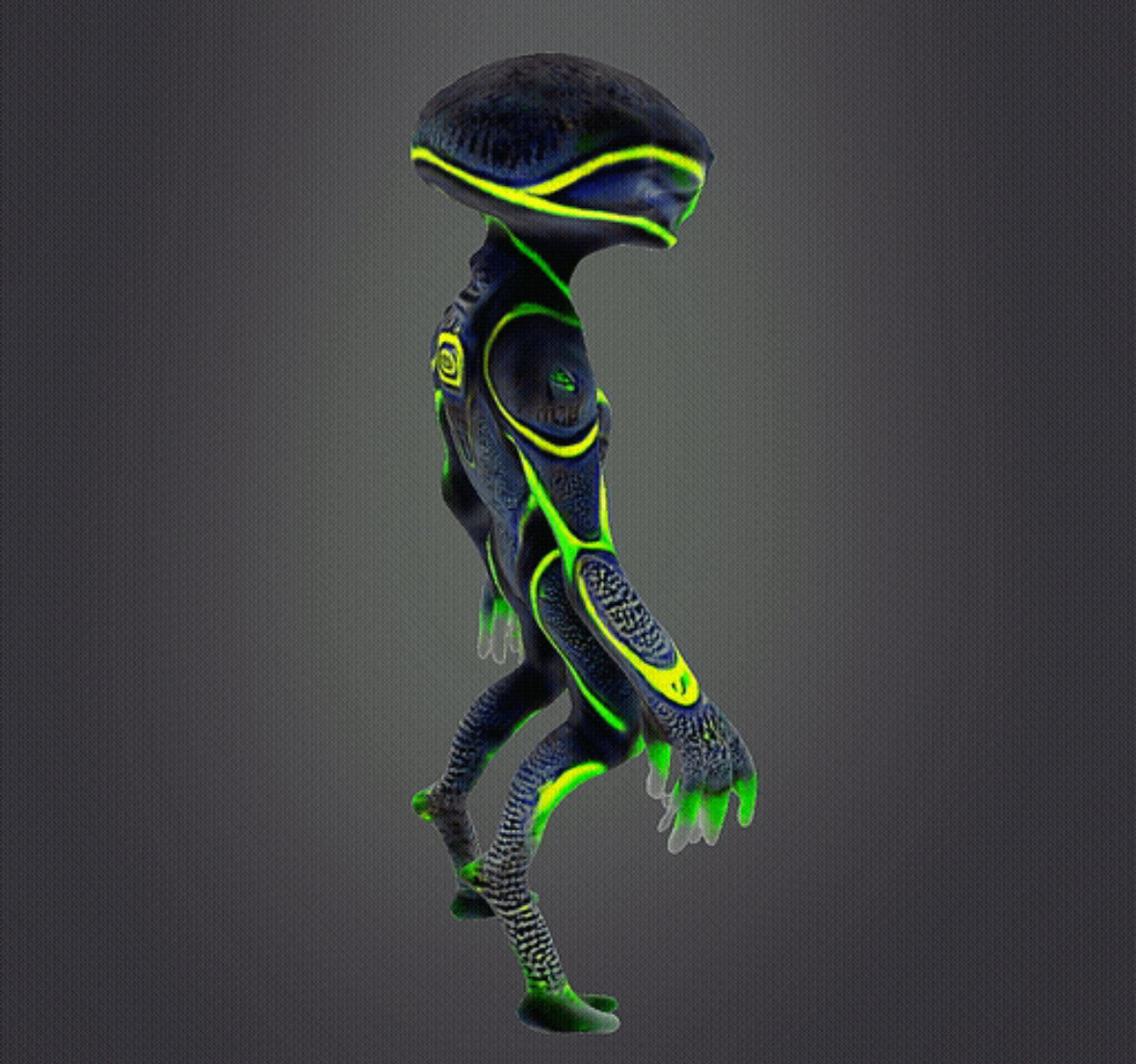 Futuristic Alien 3D print model_6