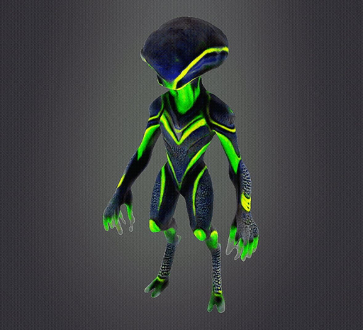 Futuristic Alien 3D print model_3