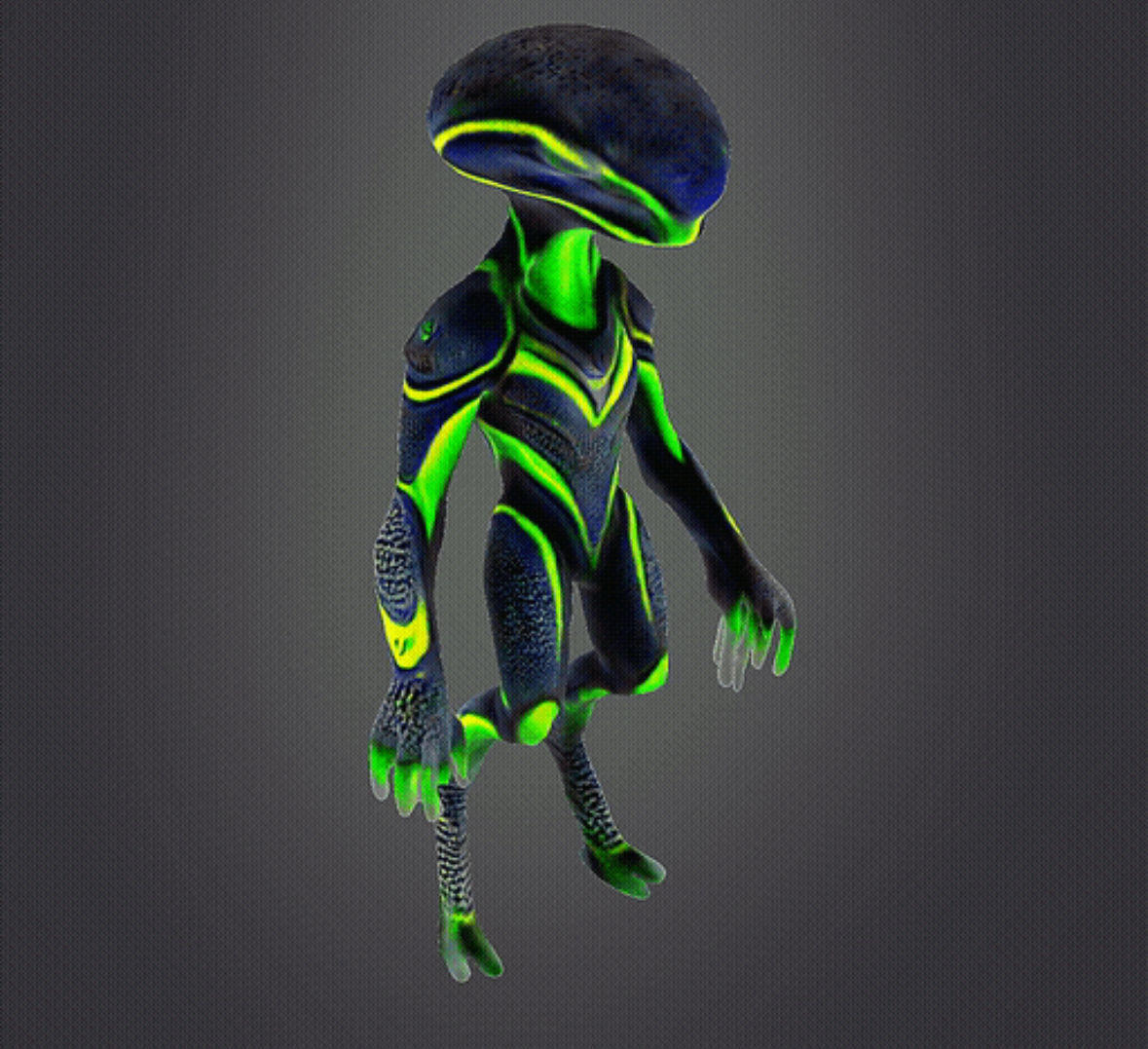 Futuristic Alien 3D print model_5