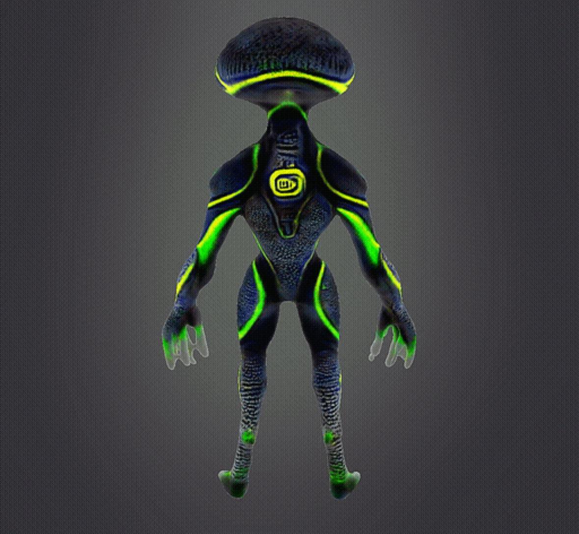 Futuristic Alien 3D print model_9