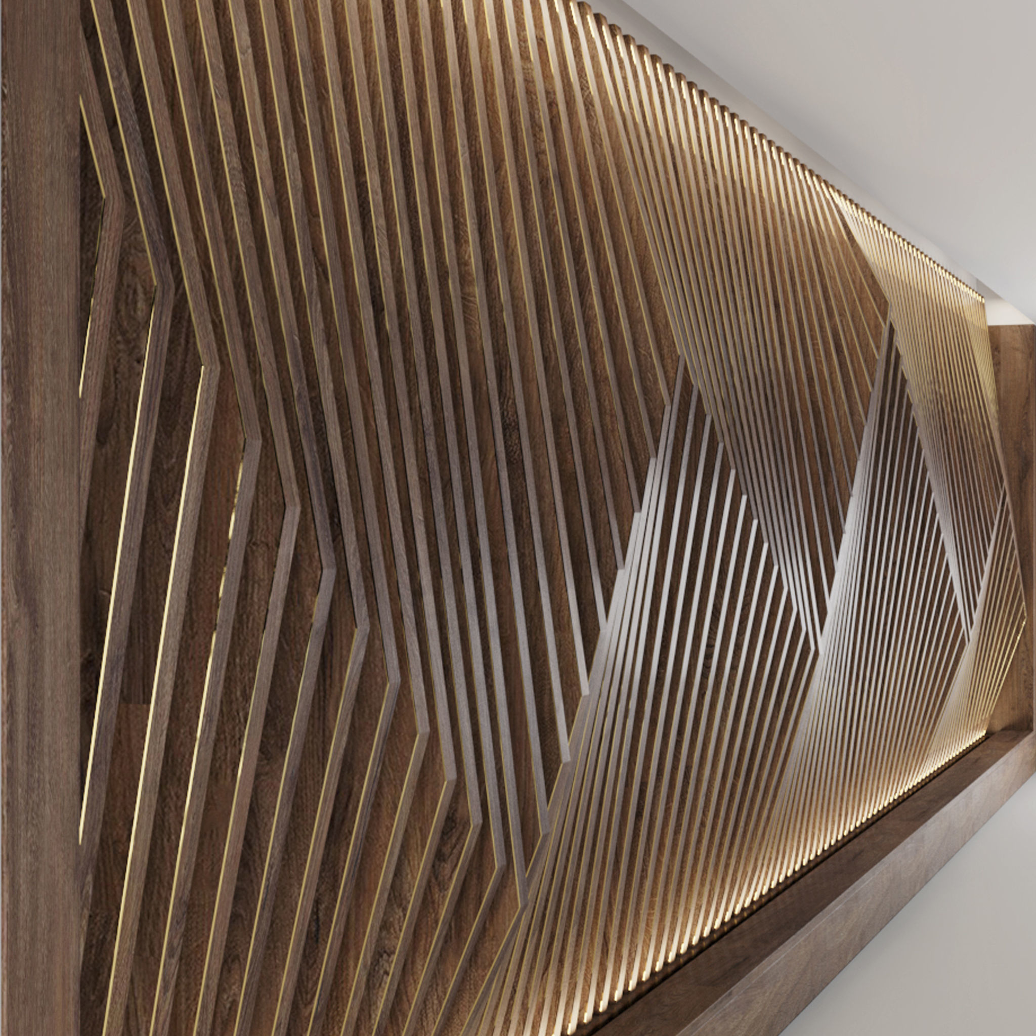 Decorative parametric wall 3D model_2