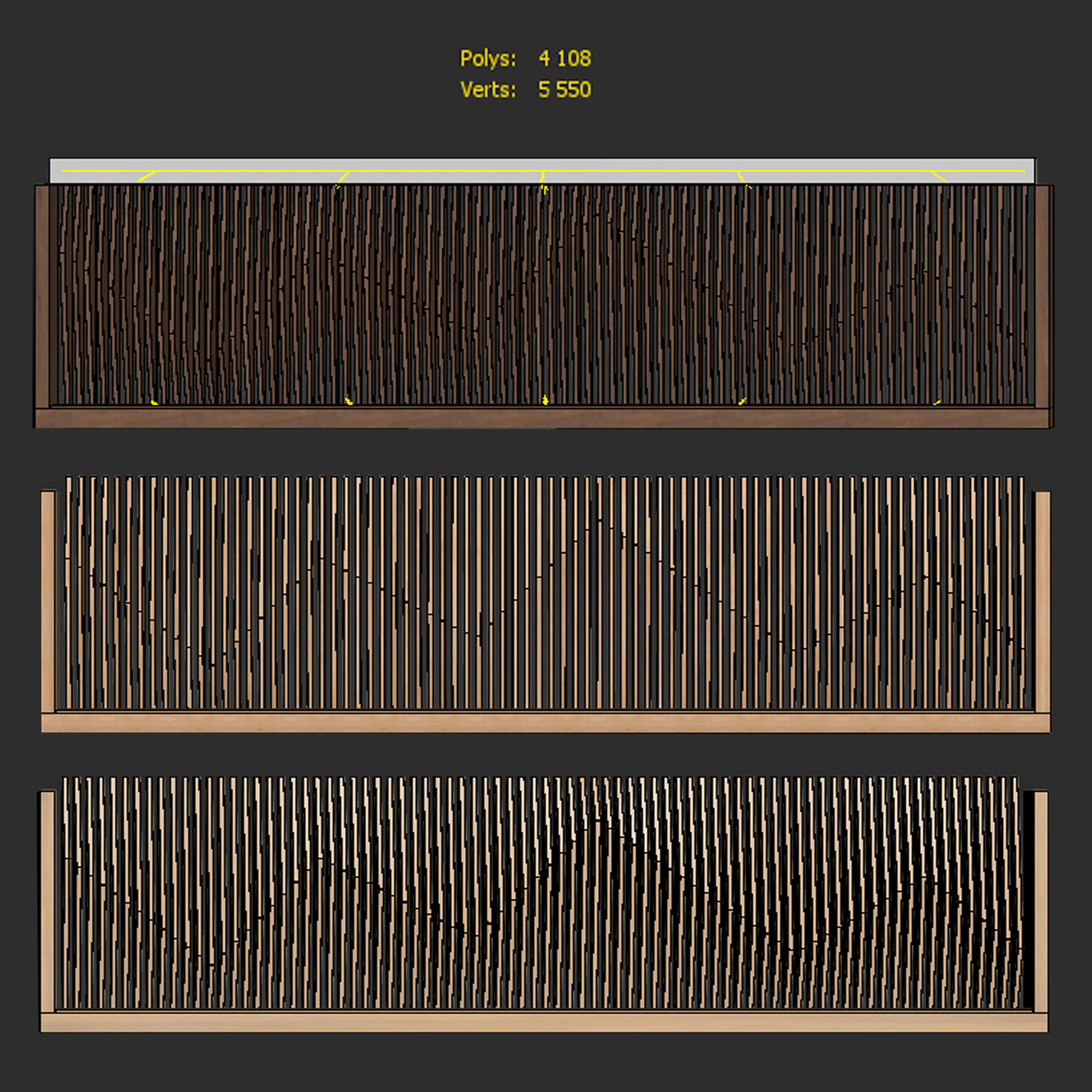 Decorative parametric wall 3D model_5