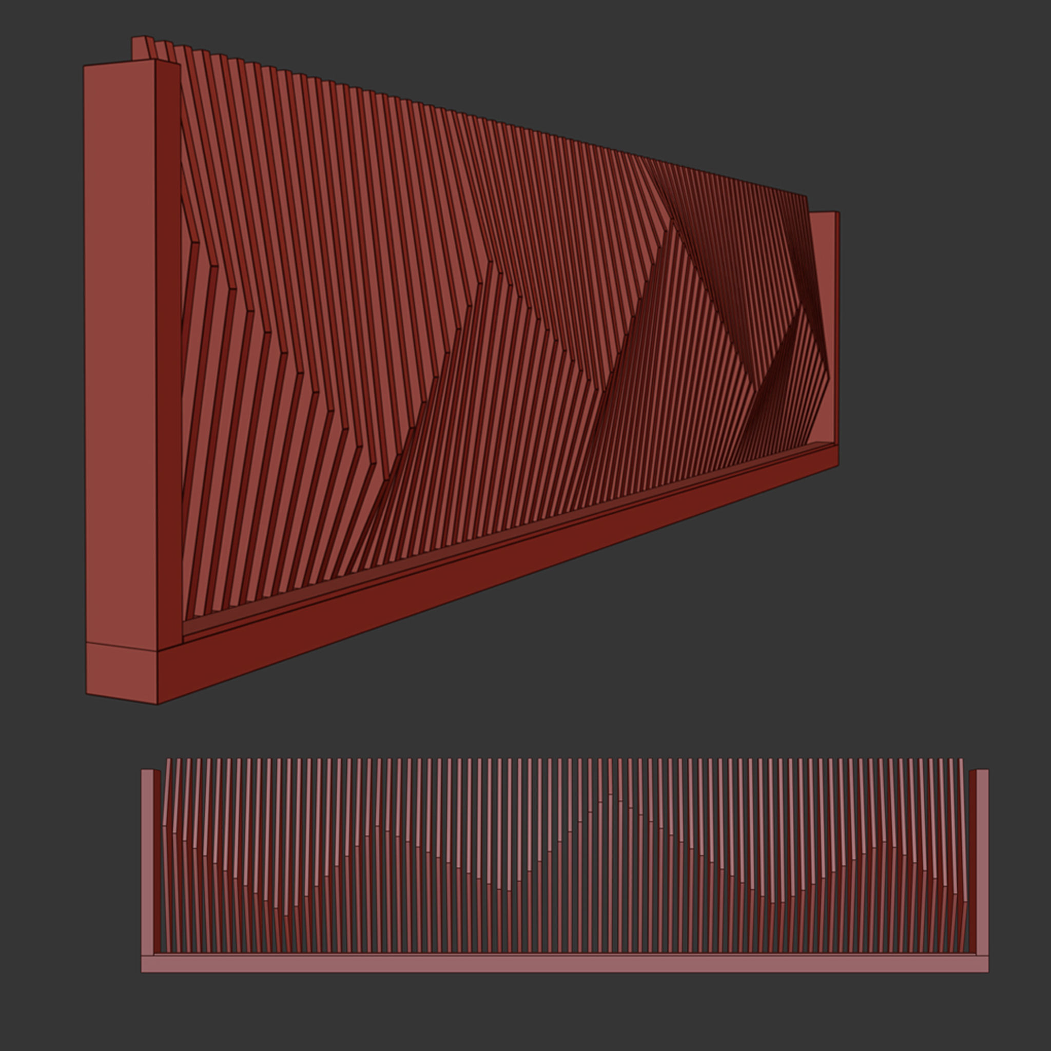 Decorative parametric wall 3D model_3