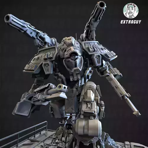 Battlingus Gigantus Titanus Static Pose 100mm Approx Height 3D print model