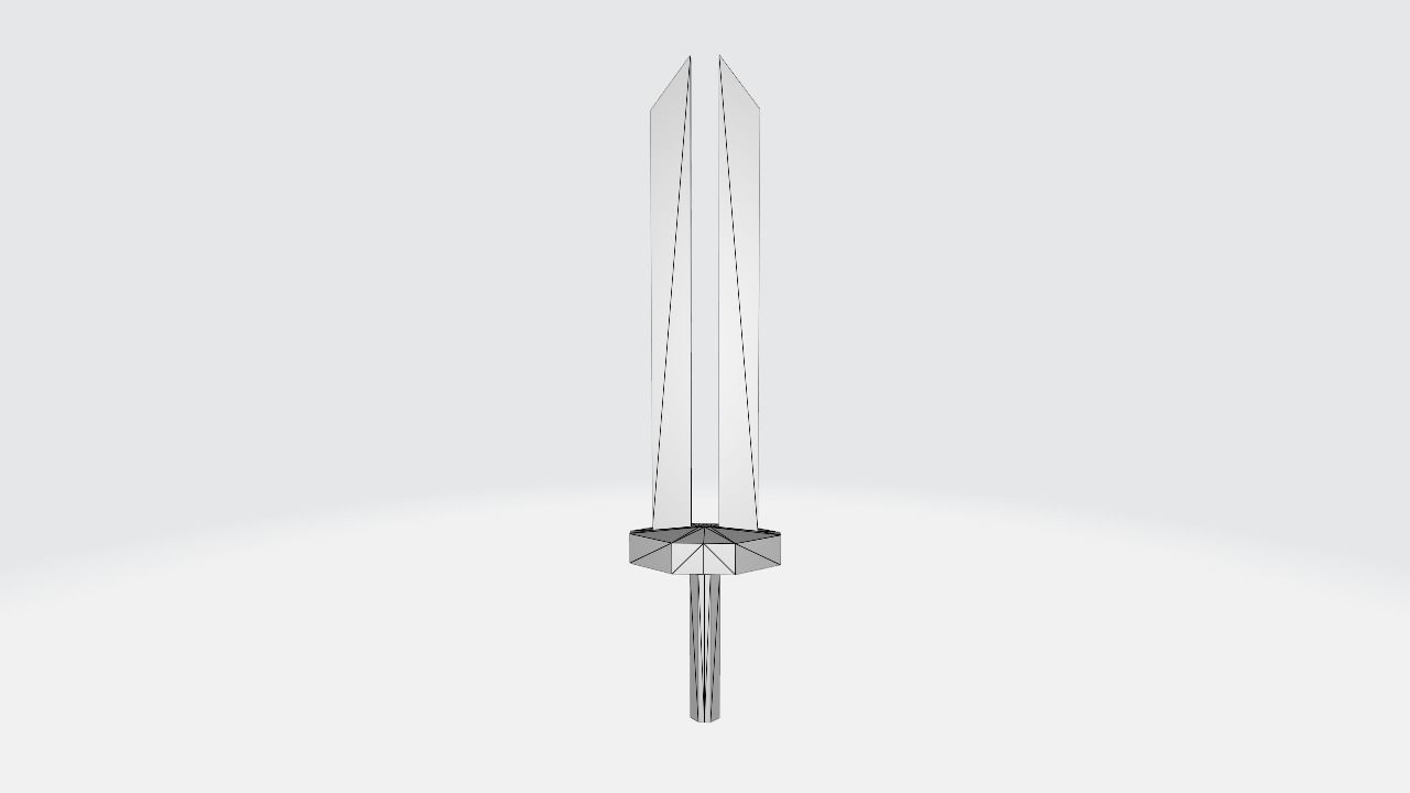 Sword Low Poly Low-poly 3D model_3