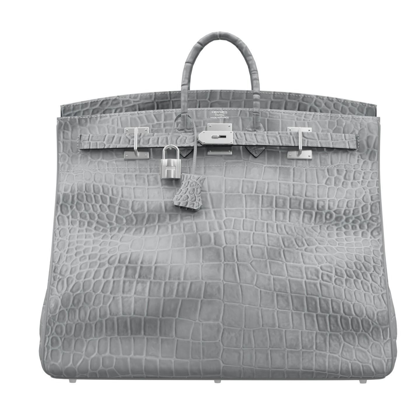 Birkin 55 HAC Croc Bag Low-poly 3D model_7
