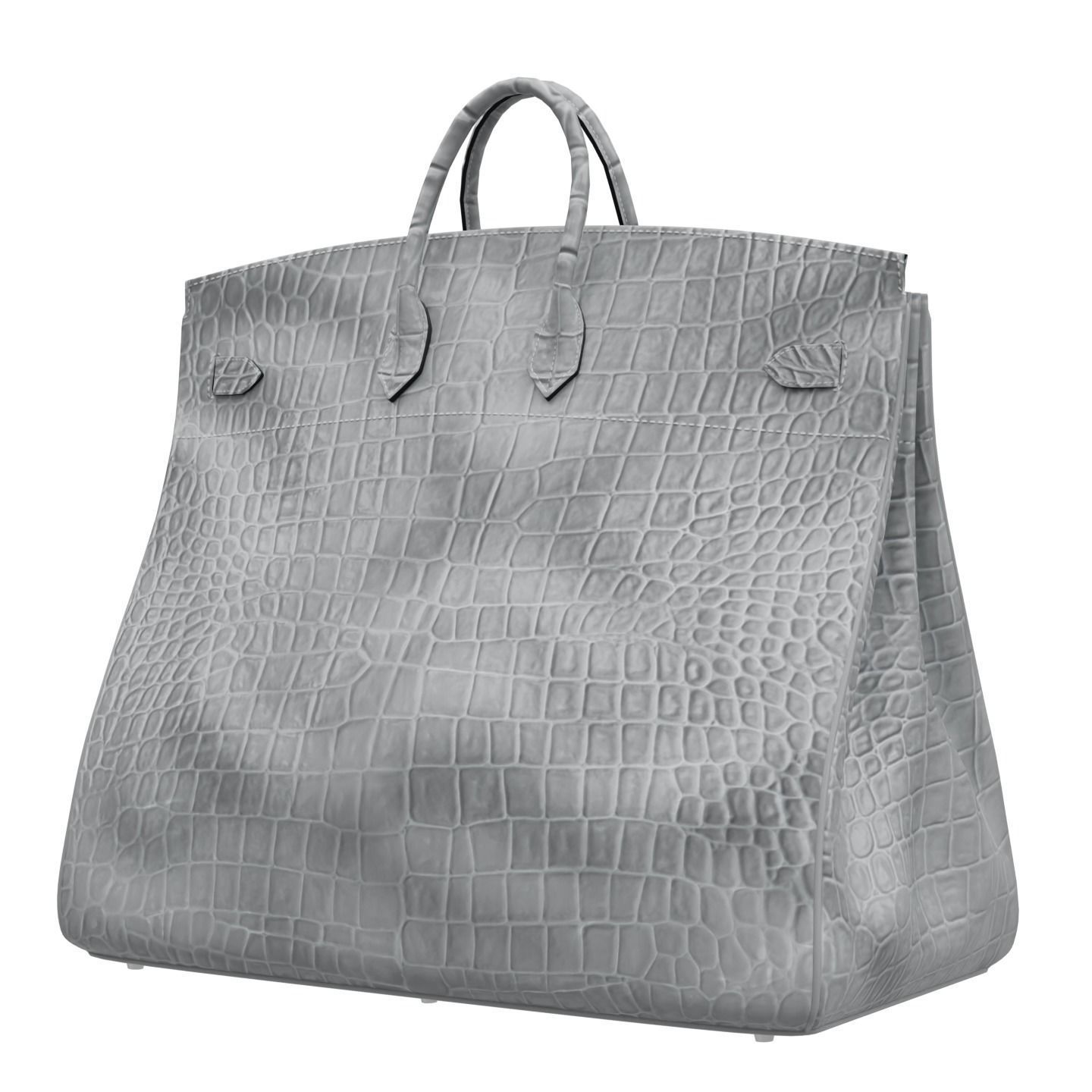 Birkin 55 HAC Croc Bag Low-poly 3D model_17