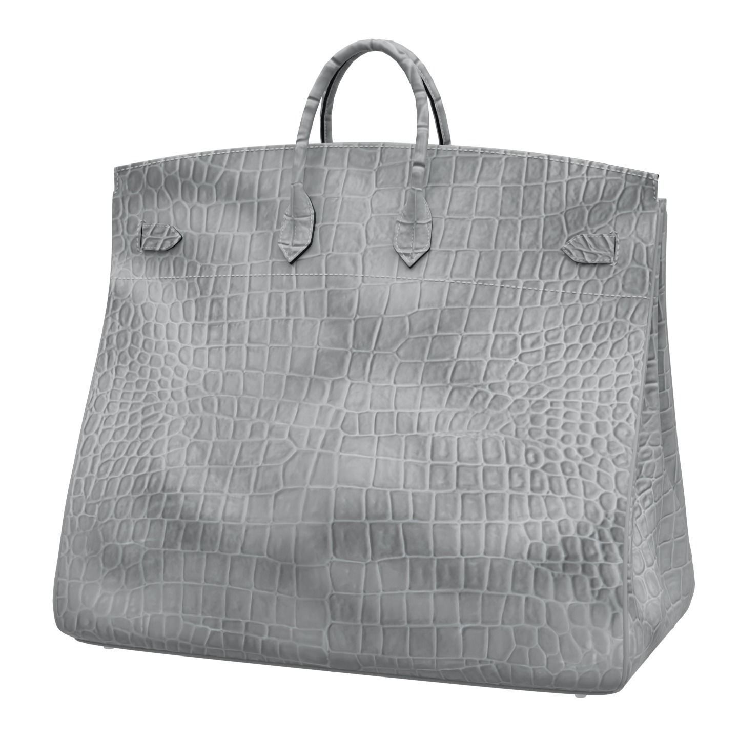 Birkin 55 HAC Croc Bag Low-poly 3D model_9