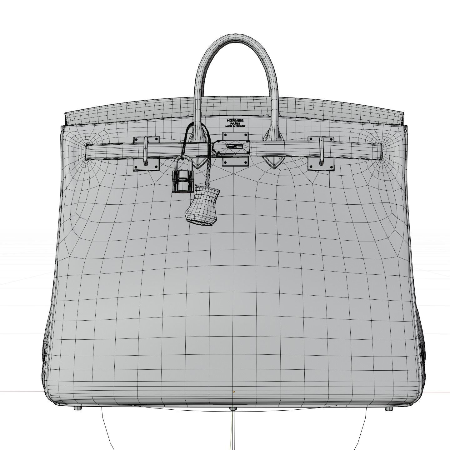 Birkin 55 HAC Croc Bag Low-poly 3D model_20