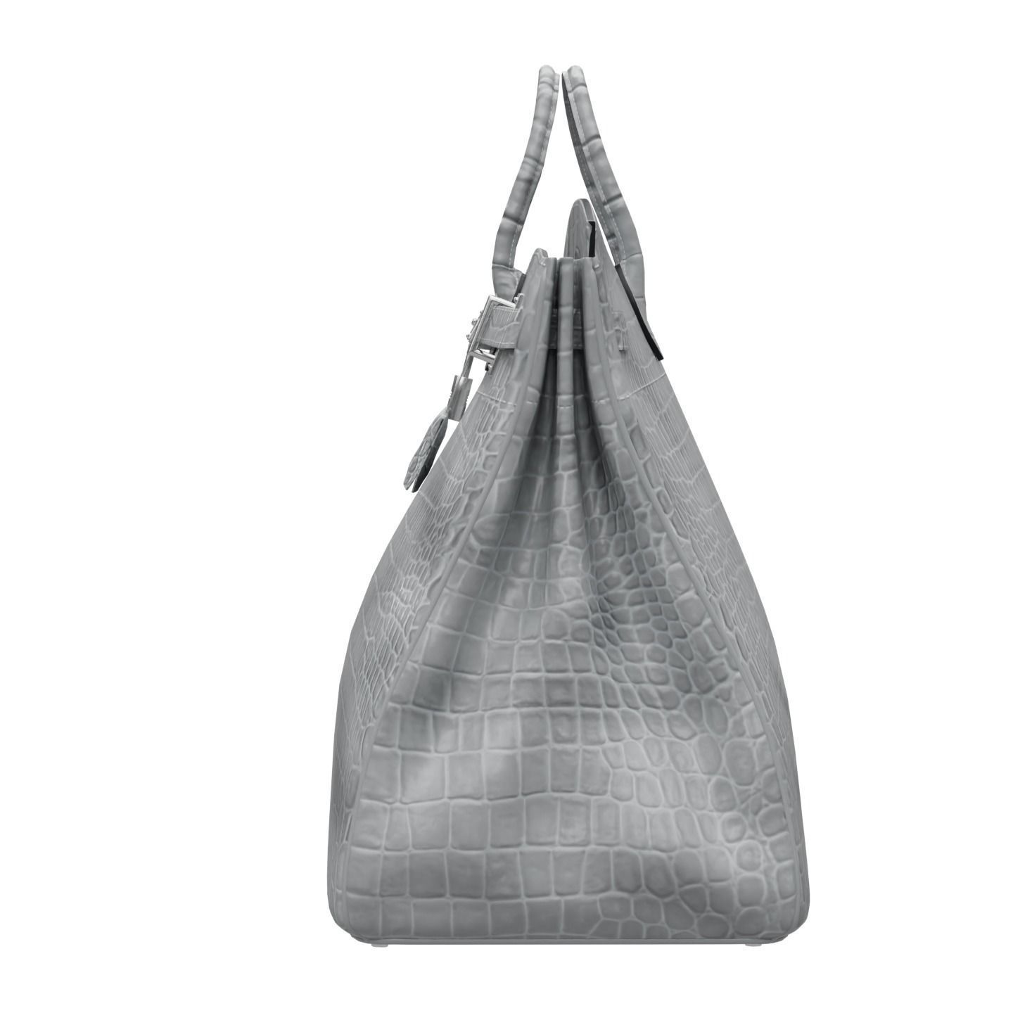 Birkin 55 HAC Croc Bag Low-poly 3D model_5