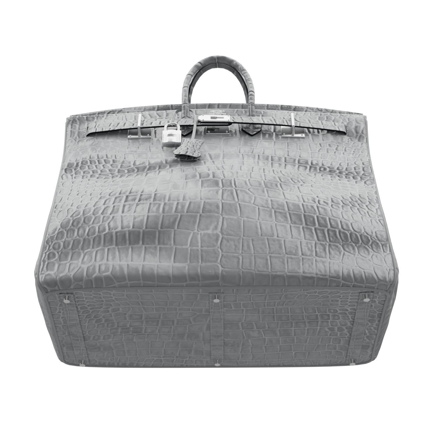 Birkin 55 HAC Croc Bag Low-poly 3D model_13